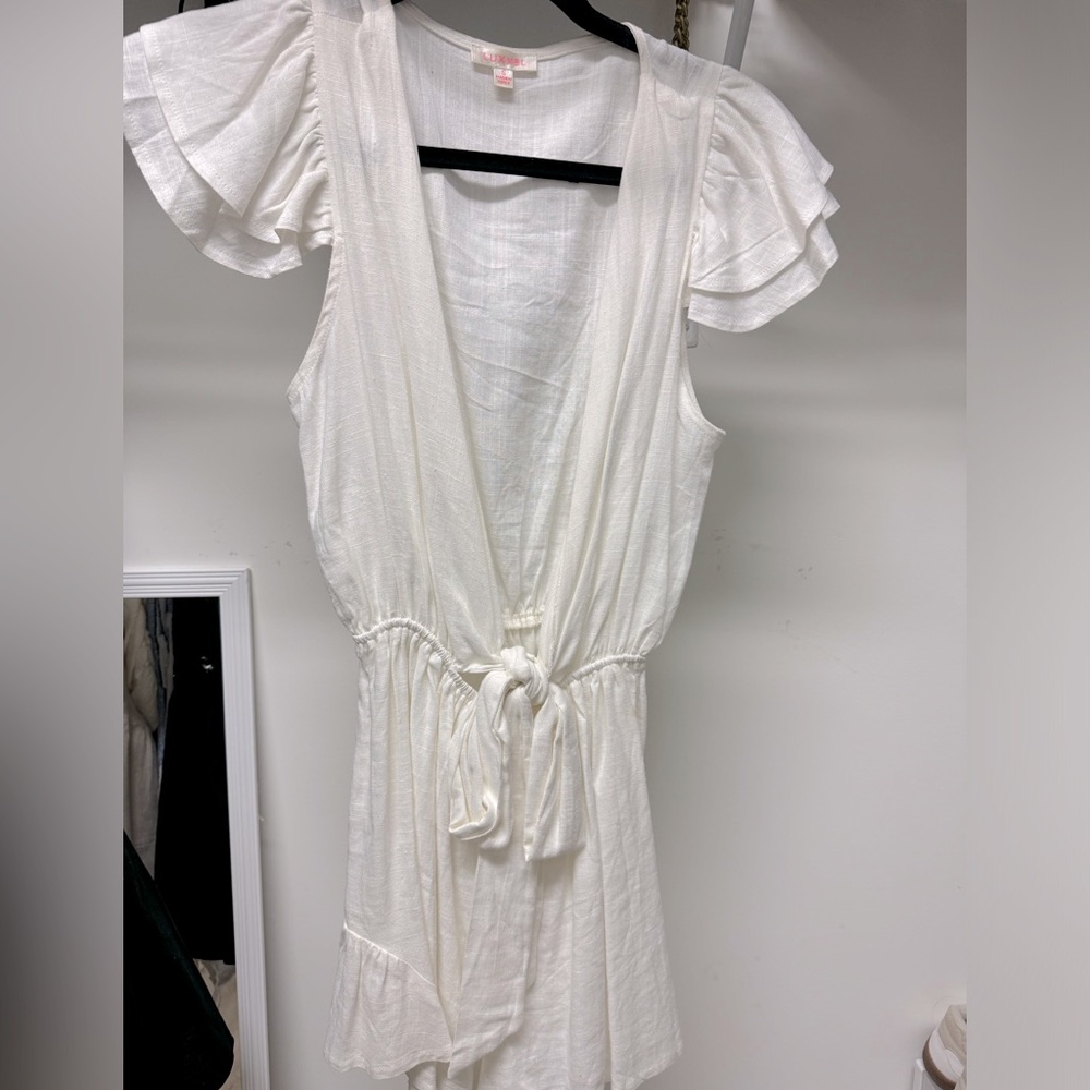 White linen romper